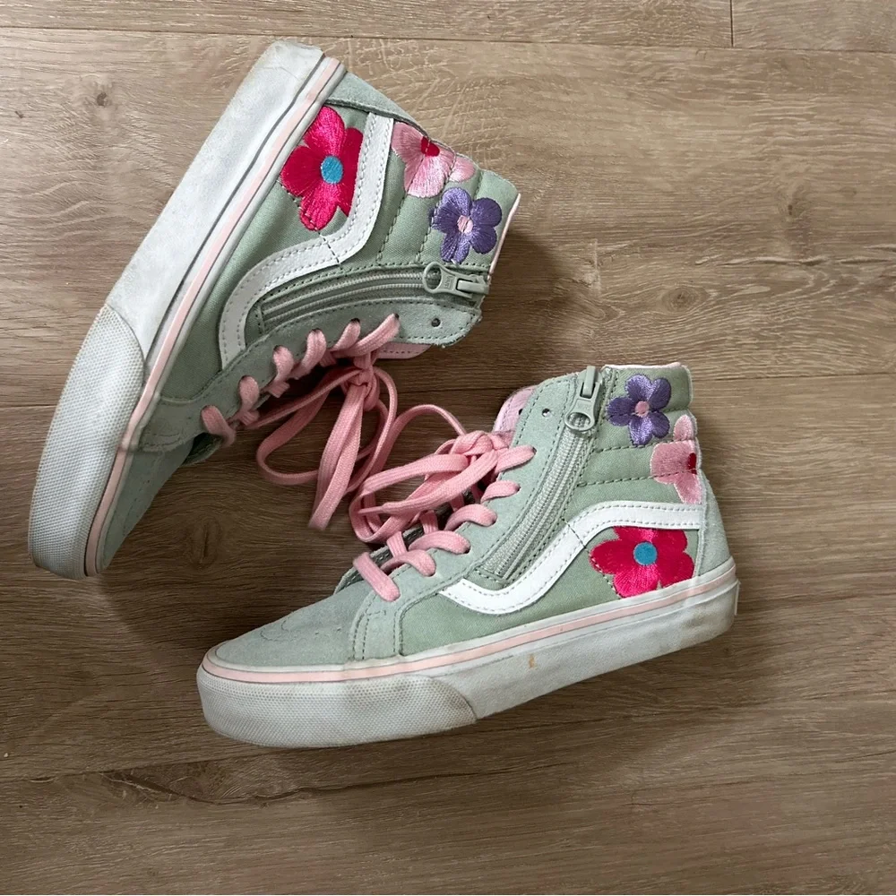 Girls Mint Green Vans